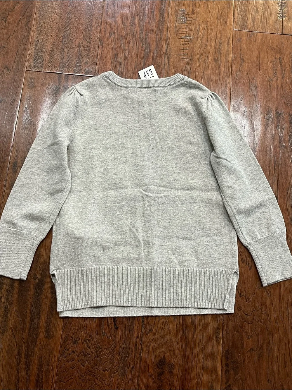 GAP Gray Knit Sweater with Pink Minnie & Mickey Graphic 100% Cotton